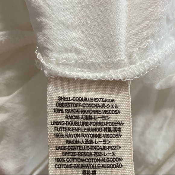 Free People I Think I Love You Crochet Inset Mini Dress in Ivory - Picture 12 of 13